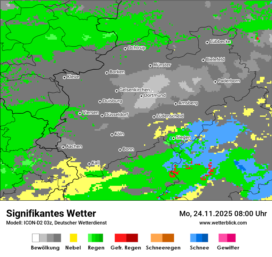 Modellkarten Signifikantes Wetter