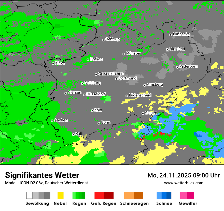 Modellkarten Signifikantes Wetter