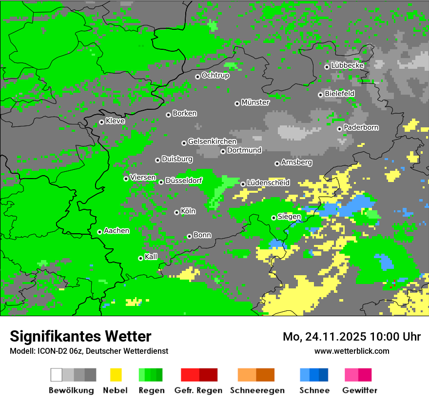 Modellkarten Signifikantes Wetter