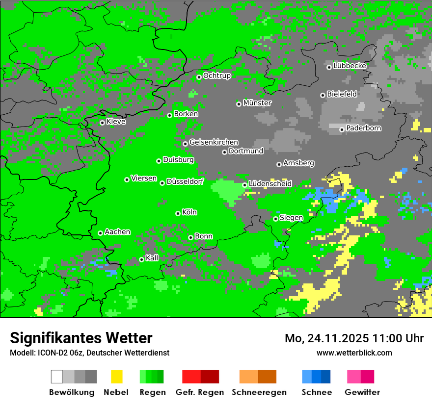 Modellkarten Signifikantes Wetter