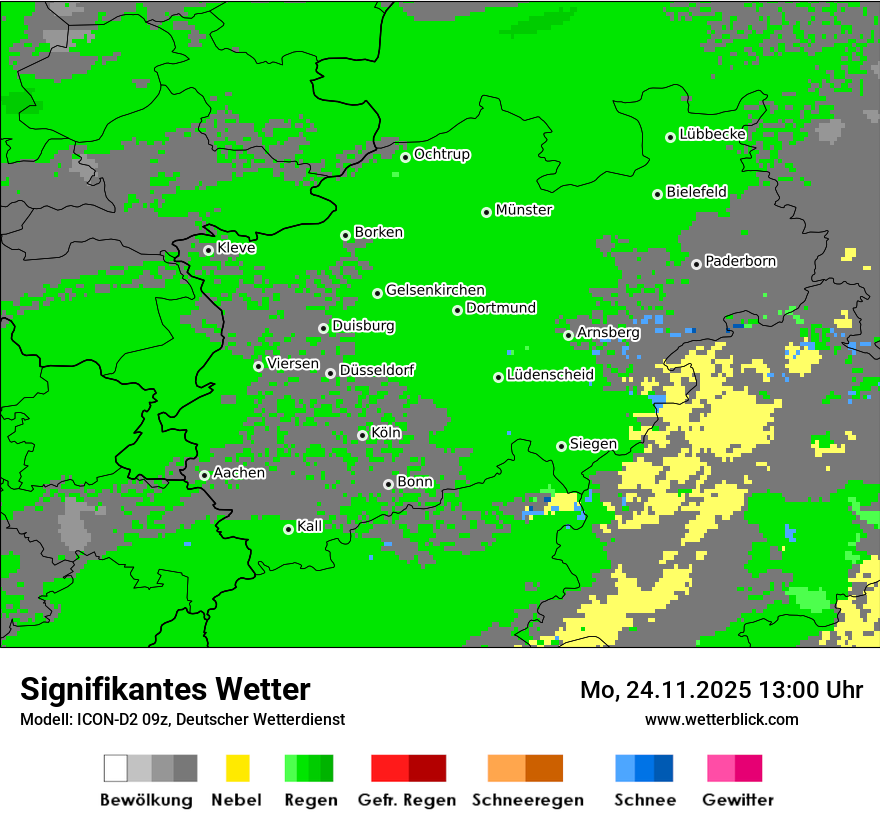Modellkarten Signifikantes Wetter
