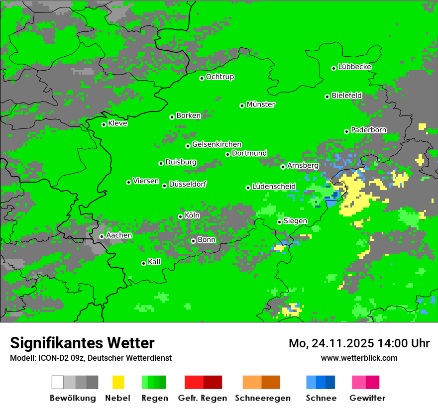 Modellkarten Signifikantes Wetter