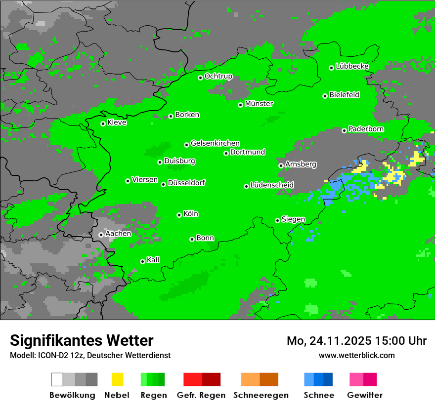 Modellkarten Signifikantes Wetter