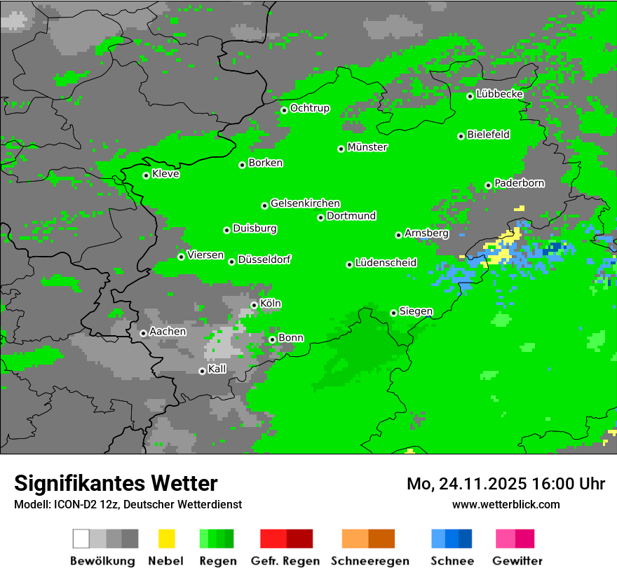 Modellkarten Signifikantes Wetter