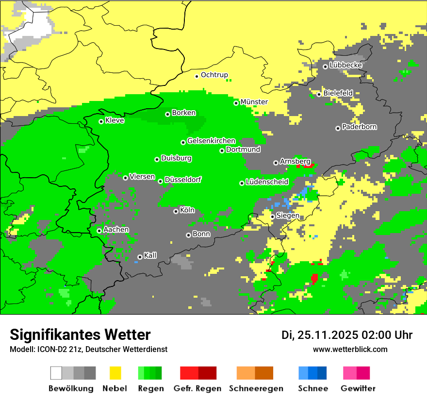 Modellkarten Signifikantes Wetter