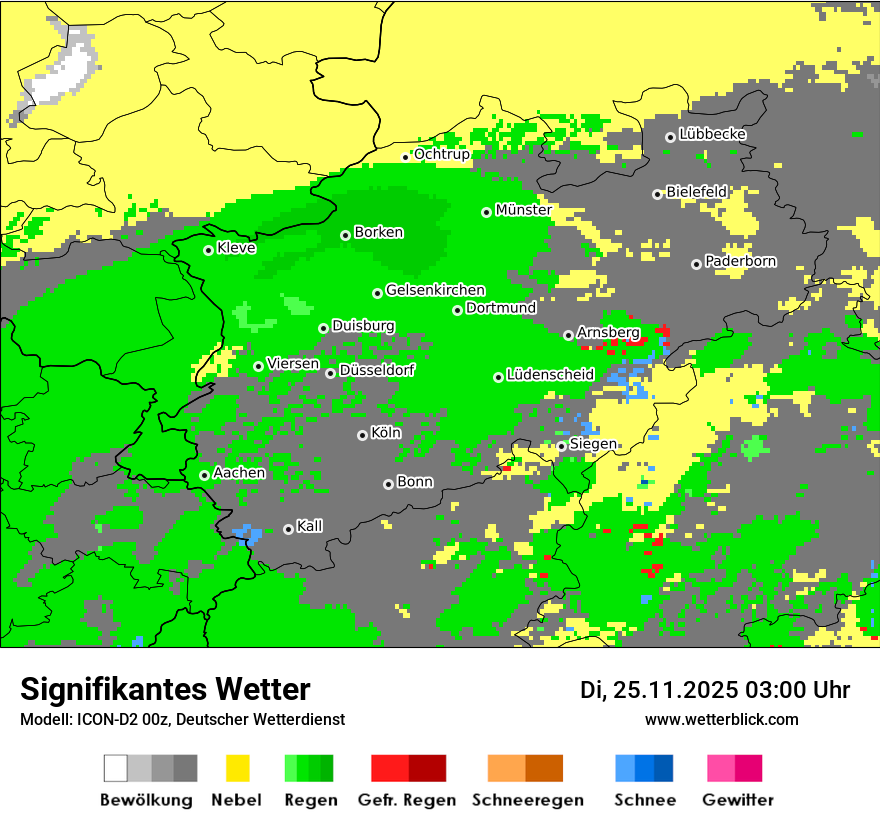 Modellkarten Signifikantes Wetter