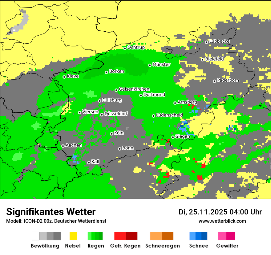 Modellkarten Signifikantes Wetter