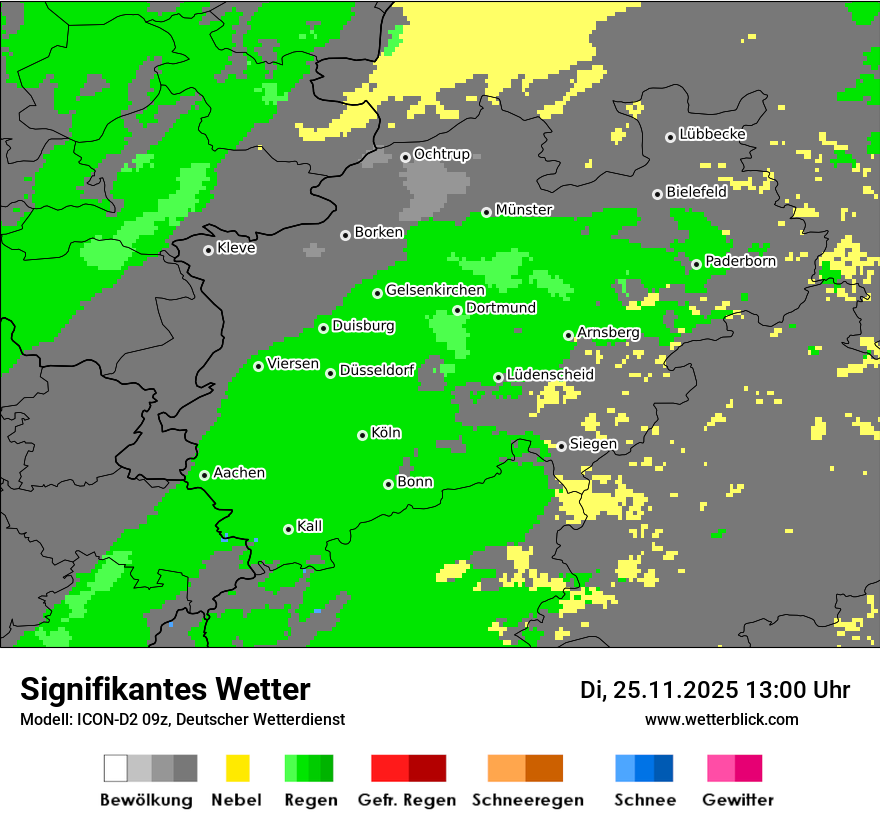 Modellkarten Signifikantes Wetter