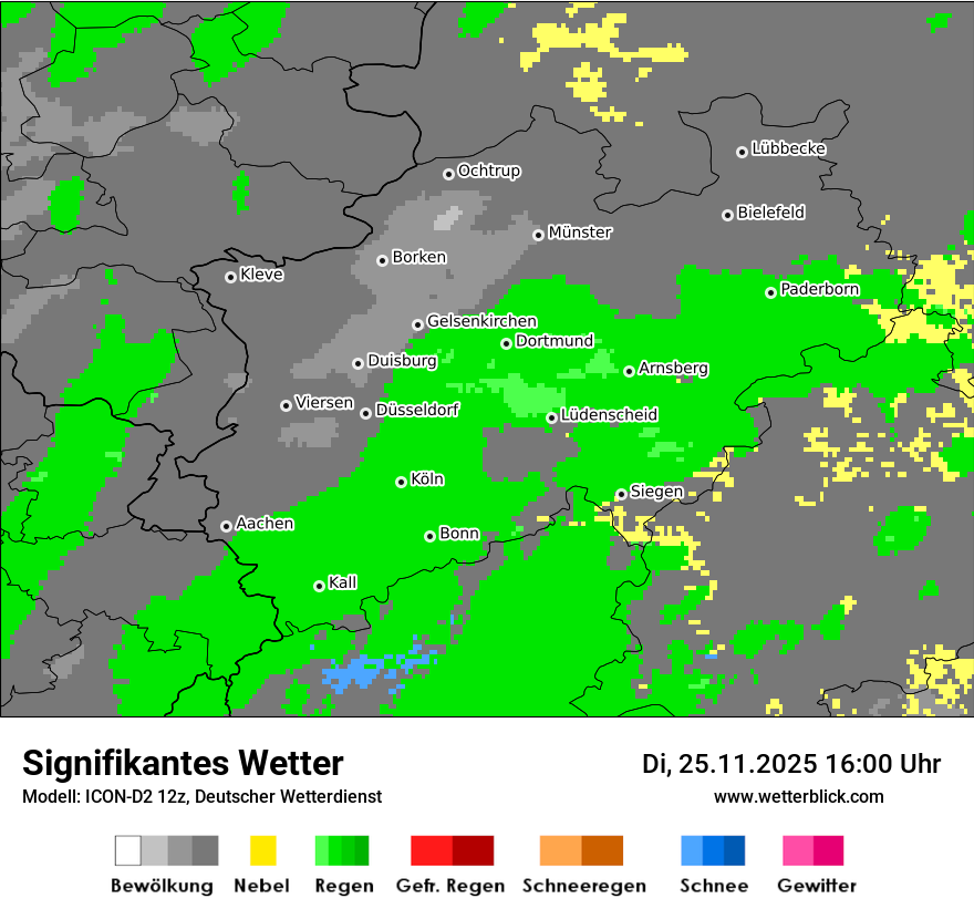 Modellkarten Signifikantes Wetter