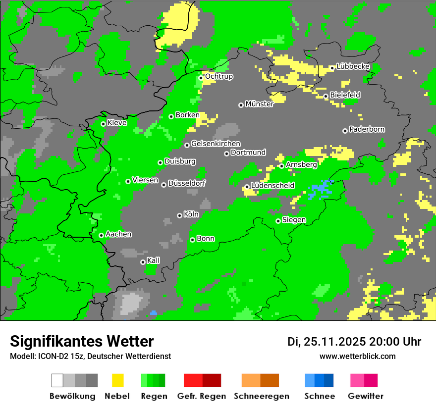 Modellkarten Signifikantes Wetter