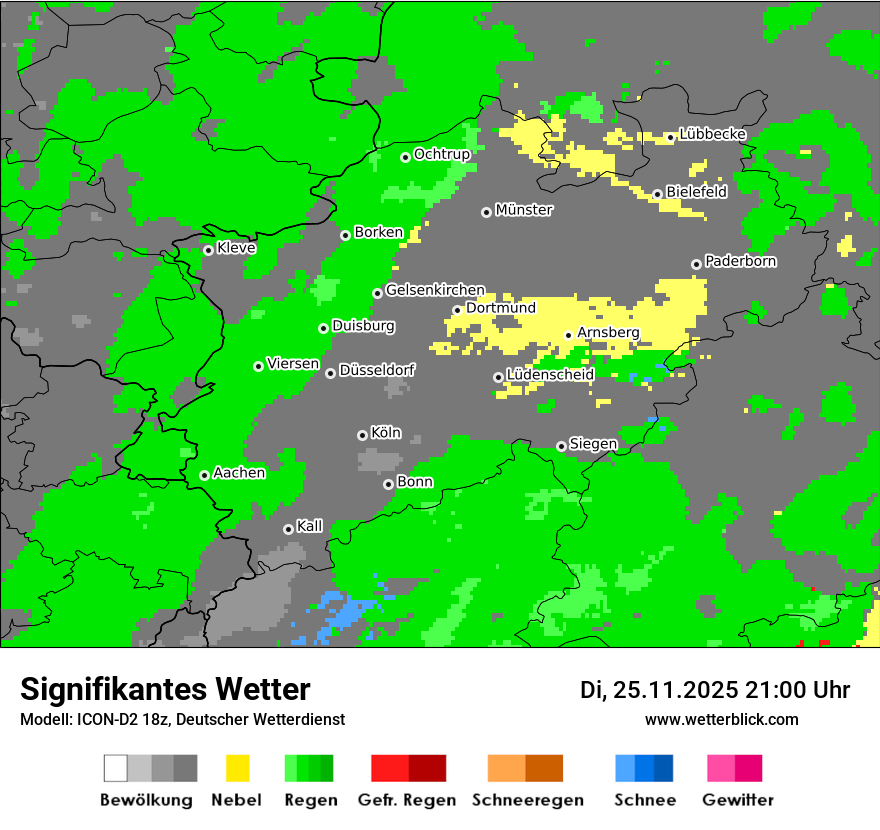 Modellkarten Signifikantes Wetter