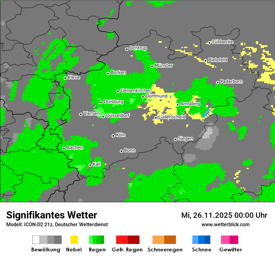 Modellkarten Signifikantes Wetter