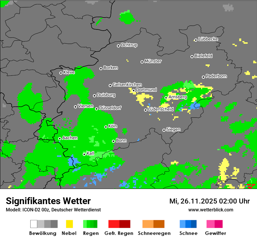 Modellkarten Signifikantes Wetter