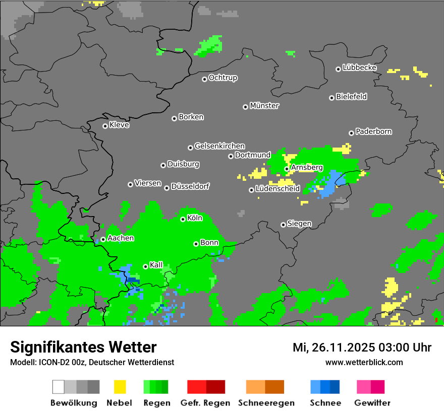 Modellkarten Signifikantes Wetter