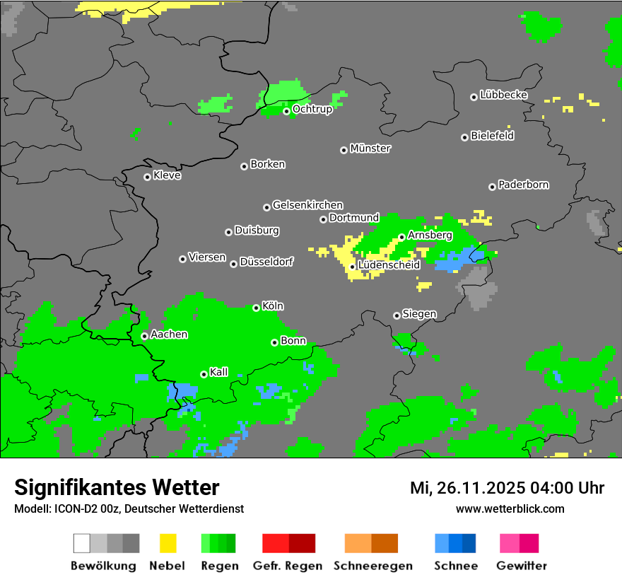 Modellkarten Signifikantes Wetter