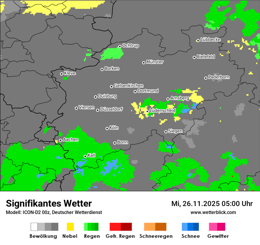 Modellkarten Signifikantes Wetter