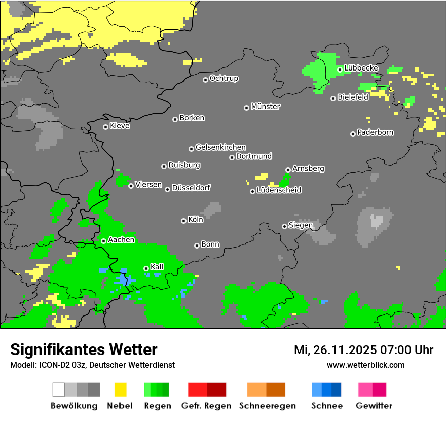Modellkarten Signifikantes Wetter