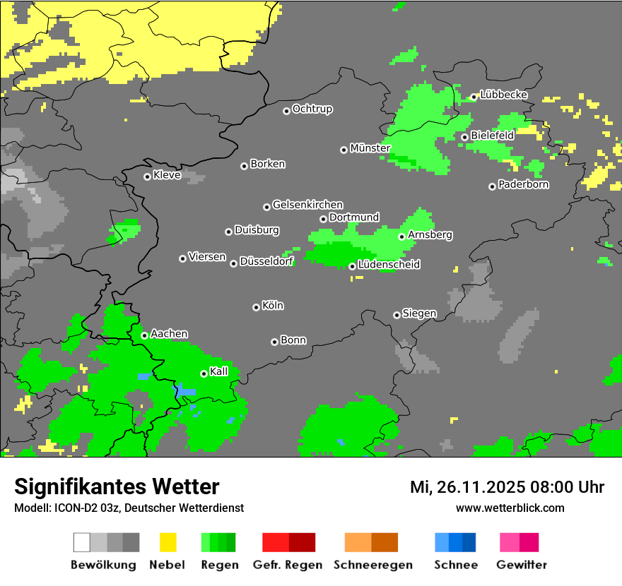 Modellkarten Signifikantes Wetter