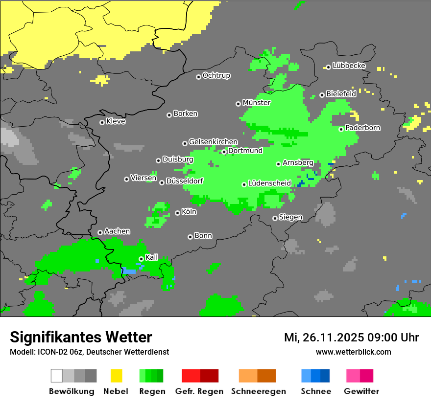 Modellkarten Signifikantes Wetter