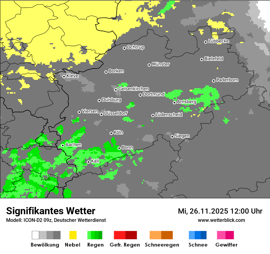 Modellkarten Signifikantes Wetter