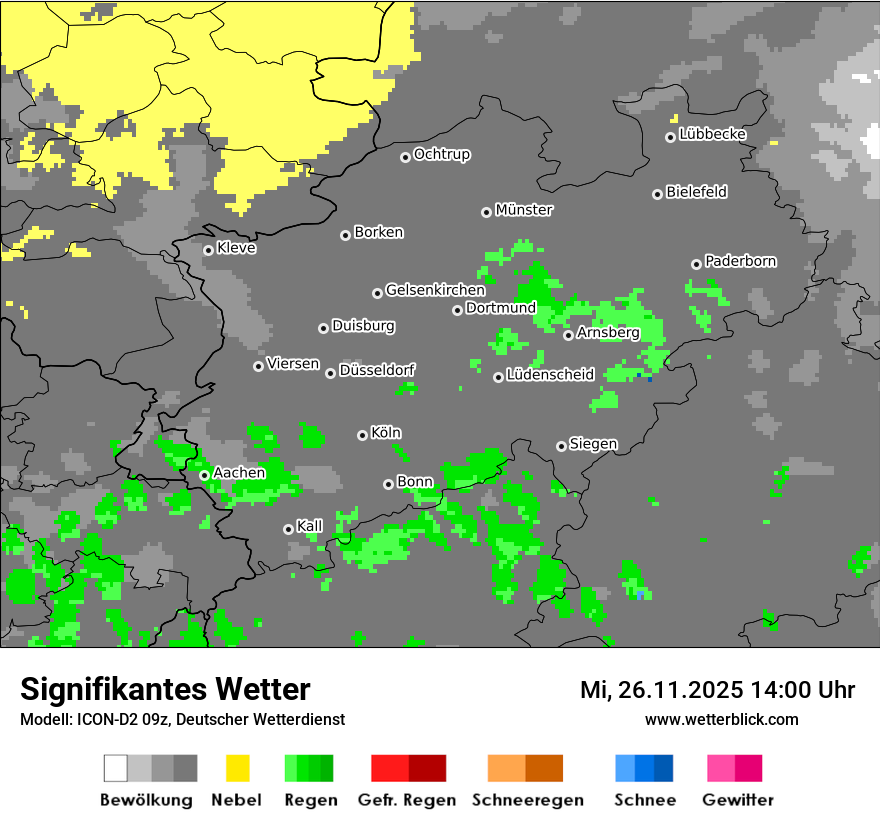 Modellkarten Signifikantes Wetter