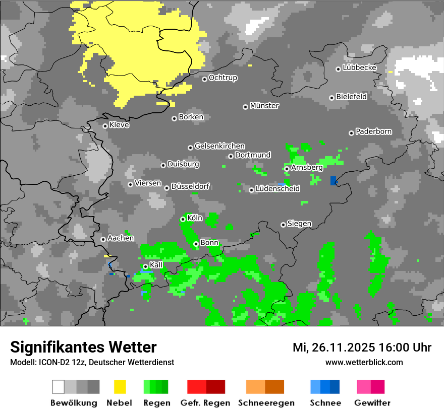 Modellkarten Signifikantes Wetter