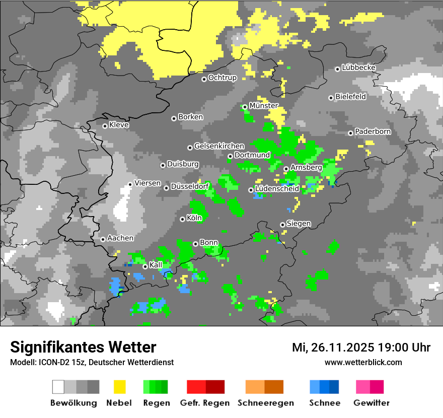 Modellkarten Signifikantes Wetter