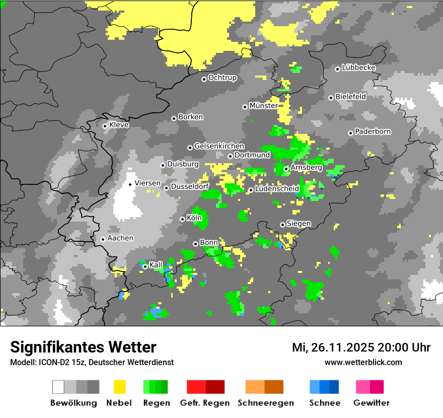 Modellkarten Signifikantes Wetter