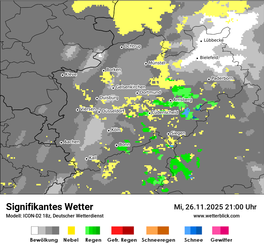 Modellkarten Signifikantes Wetter