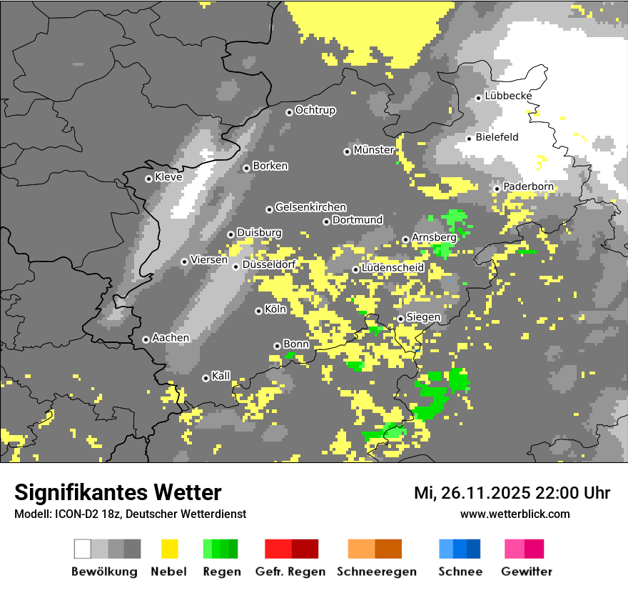 Modellkarten Signifikantes Wetter