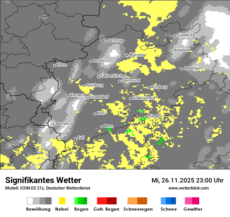 Modellkarten Signifikantes Wetter
