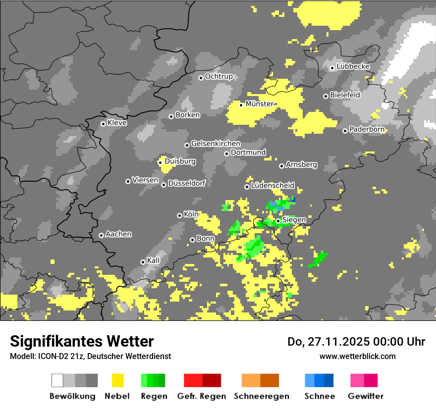 Modellkarten Signifikantes Wetter