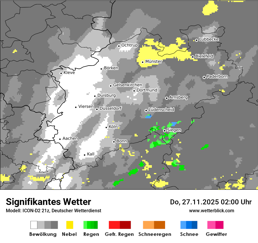 Modellkarten Signifikantes Wetter