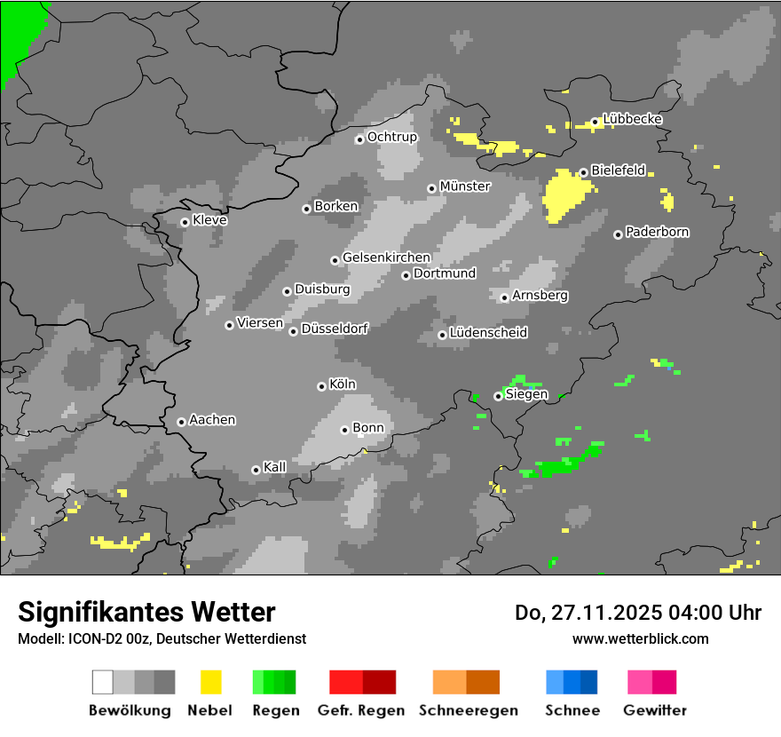 Modellkarten Signifikantes Wetter