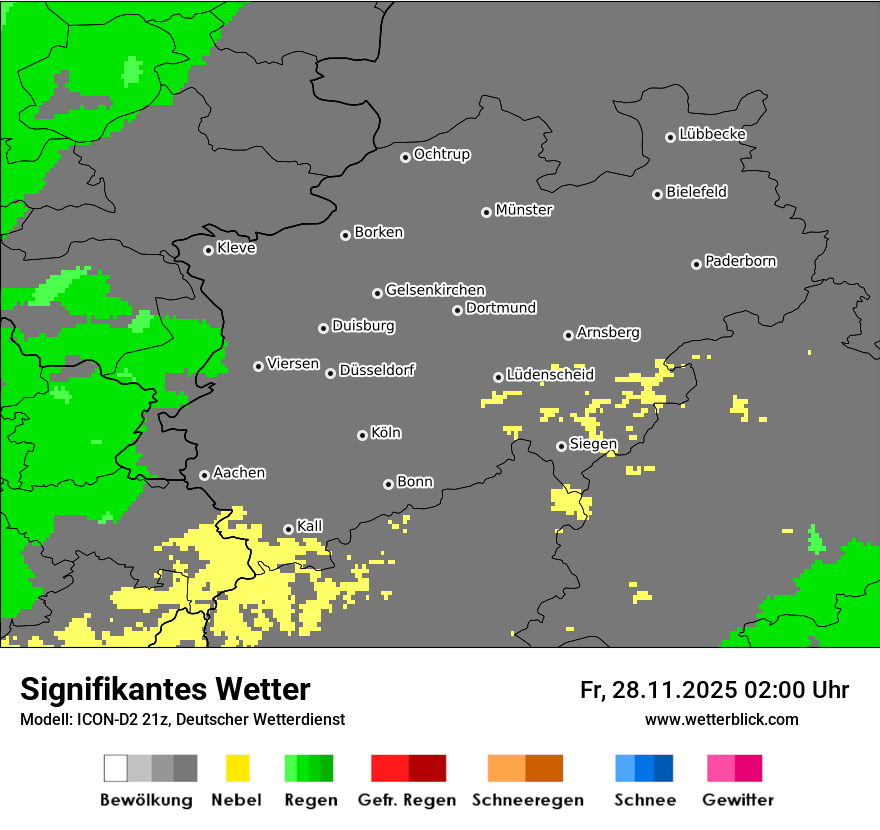 Modellkarten Signifikantes Wetter