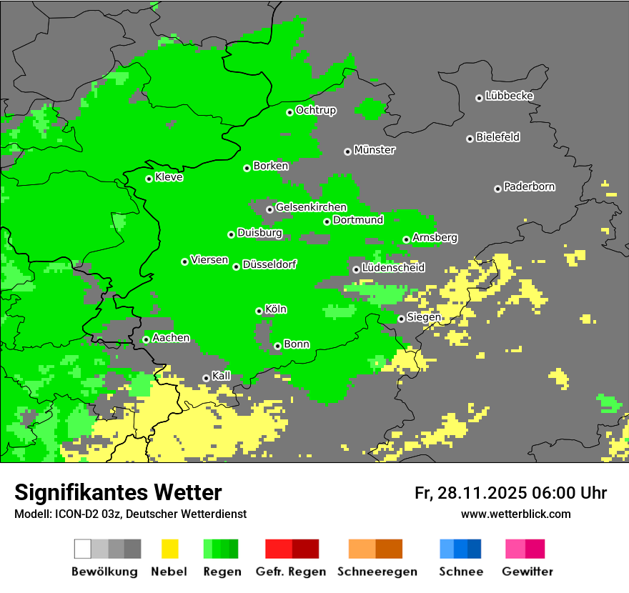 Modellkarten Signifikantes Wetter