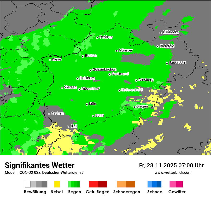 Modellkarten Signifikantes Wetter