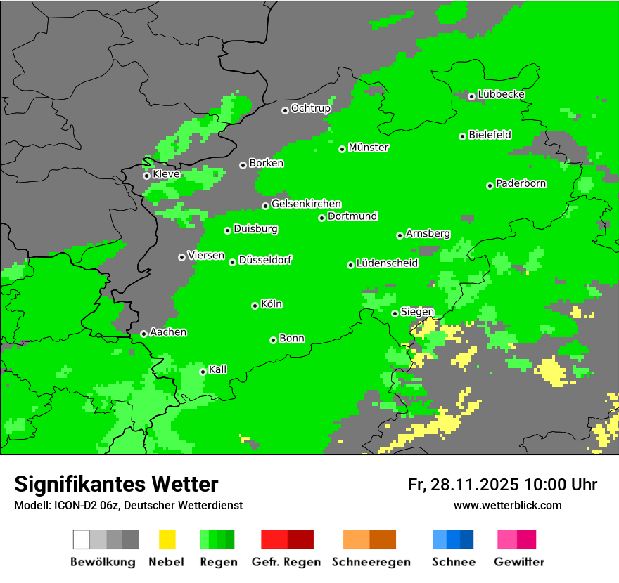 Modellkarten Signifikantes Wetter