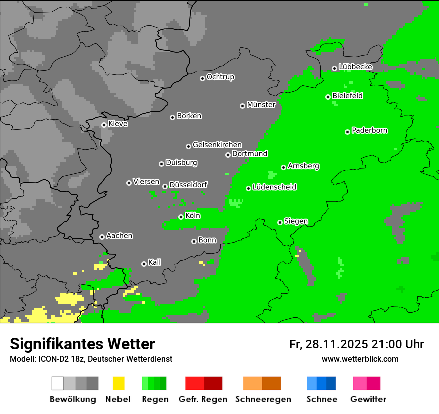 Modellkarten Signifikantes Wetter