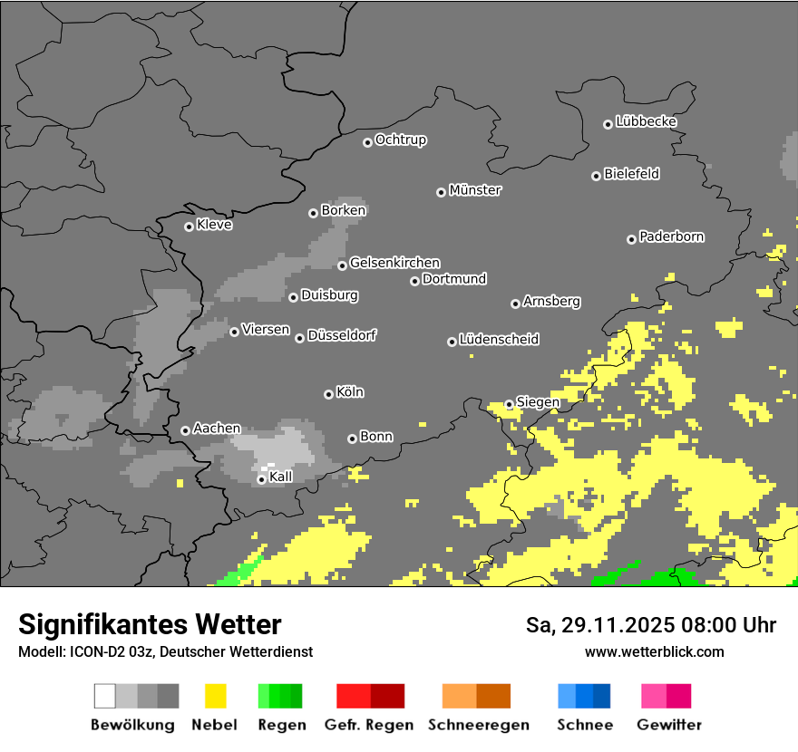 Modellkarten Signifikantes Wetter