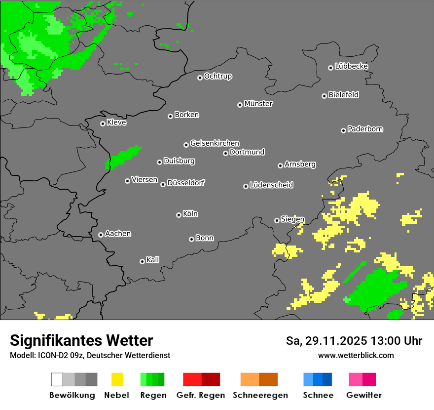 Modellkarten Signifikantes Wetter