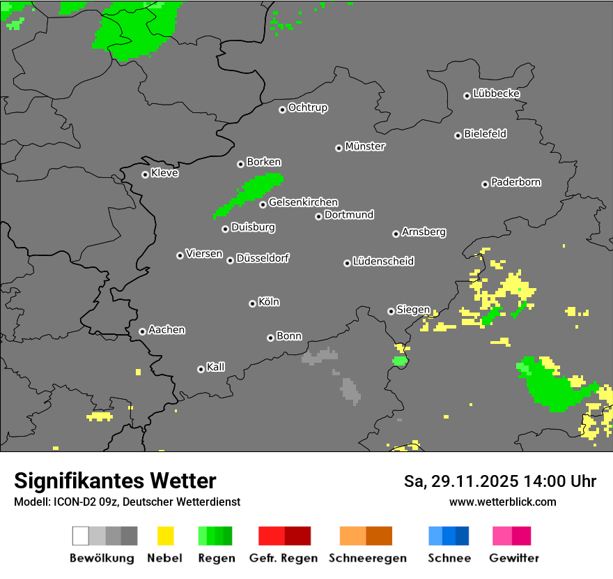 Modellkarten Signifikantes Wetter