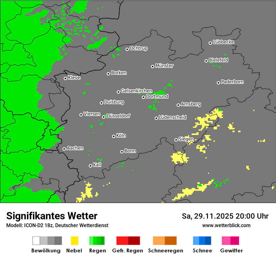 Modellkarten Signifikantes Wetter