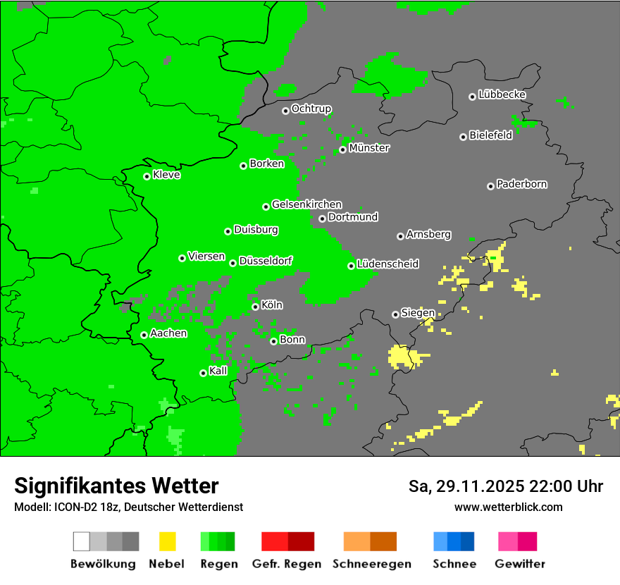 Modellkarten Signifikantes Wetter