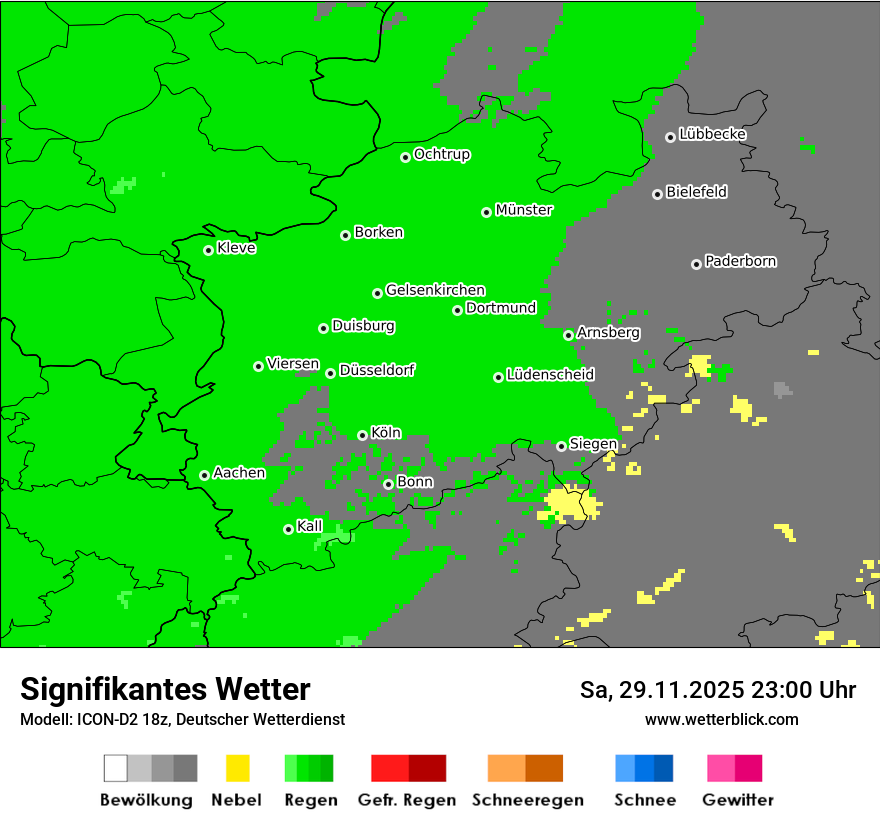 Modellkarten Signifikantes Wetter