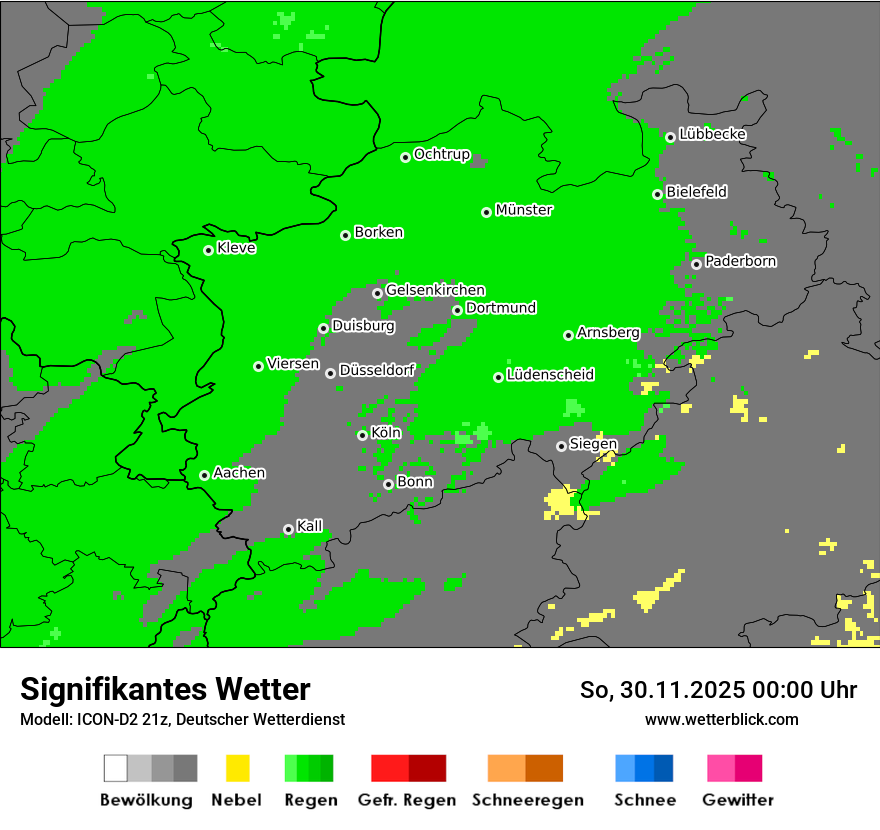 Modellkarten Signifikantes Wetter
