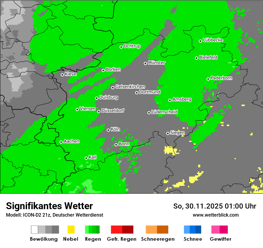Modellkarten Signifikantes Wetter