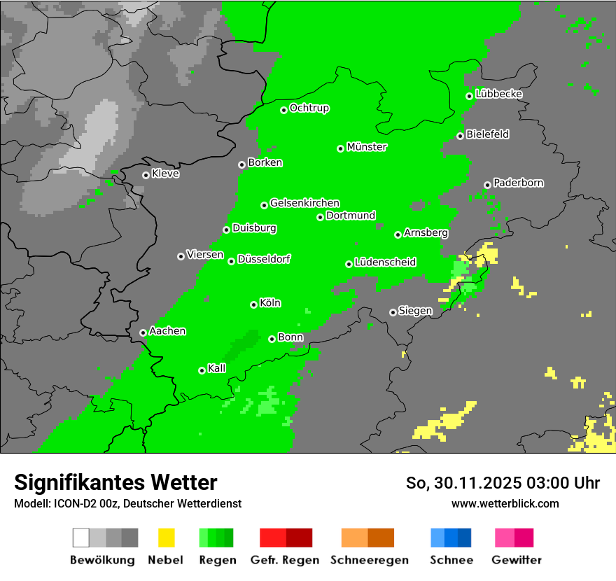 Modellkarten Signifikantes Wetter