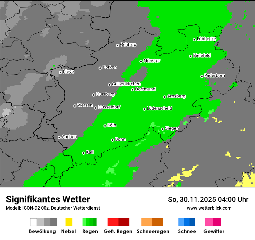 Modellkarten Signifikantes Wetter