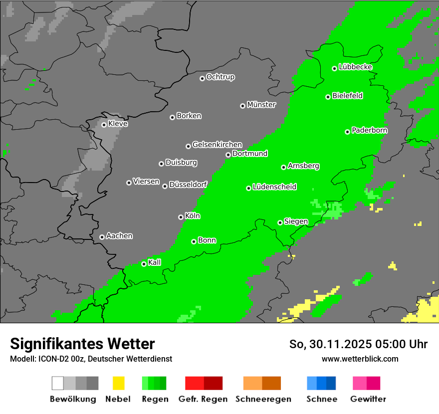 Modellkarten Signifikantes Wetter